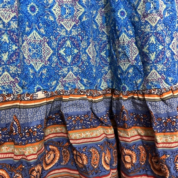 Bohemian Blue Maxi Skirt size small - Picture 2 of 4